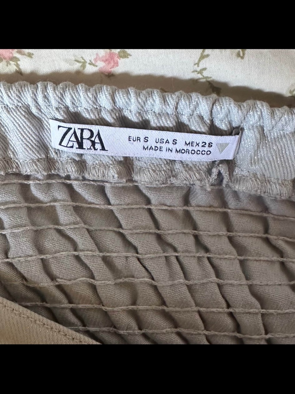 ZARA Light Gray Denim Button-Front Corset Top - Picture 3 of 3